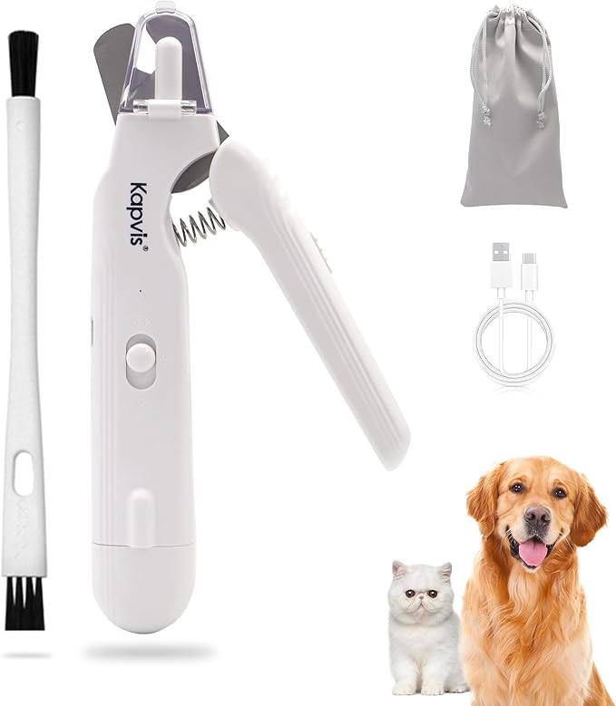 2-in-1 Dog Nail Trimmers & Dog Nail Grinder with LED Lights,Cat Nail Clipper with Guard,cat Nail Trimmer for Large Medium Small Dogs Cats Claw Trimmer Quick Sensor and Safety Guard-PawvioPets