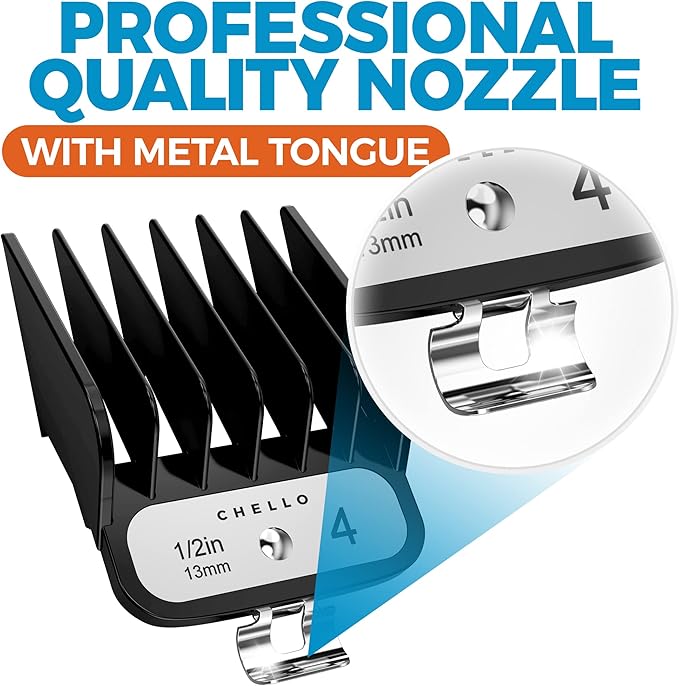 Full Metal Professional Dog Clippers for Grooming, Rechargeable, Low Noise Cordless, Pet Hair Clippers for Large Dogs, Heavy Duty Use with LED Display-PawvioPets