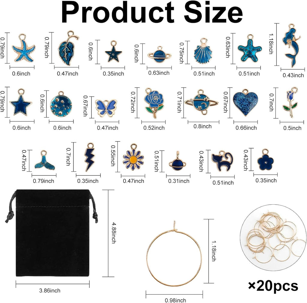 Wine Glass Charms Wine Charms for Stem Glasses Glass Markers Identifiers Tags for Christmas Tasting Party Favors Decorations