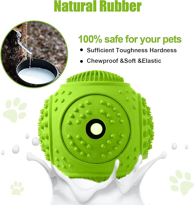 Dog Chew Toys 4 Pack, Dog Toys for Aggressive Chewers Small Medium Large Breed, Multifunctional Teeth Cleaning and Gum Massage, Tough Dog Toys with Natural Rubber for Puppy and Medium Large Dog-PawvioPets