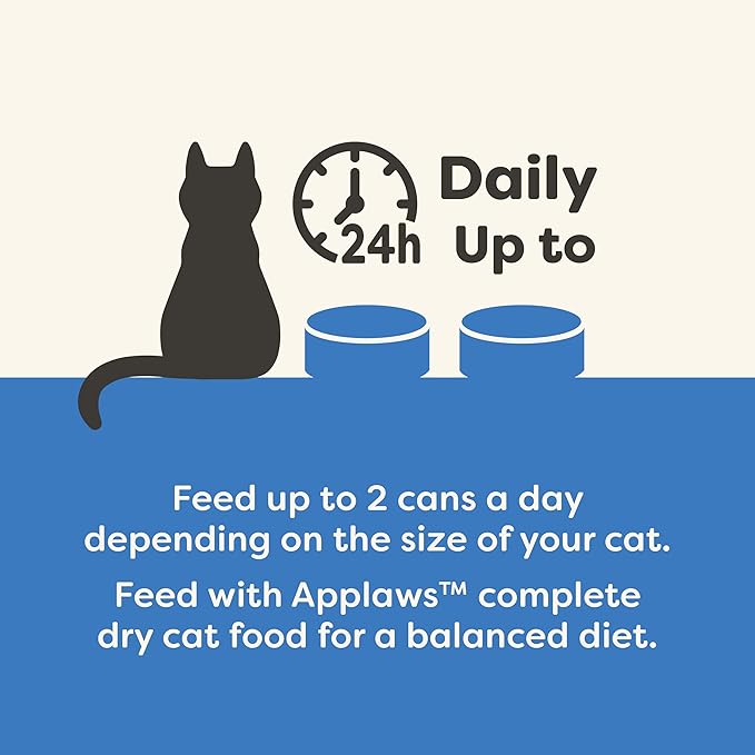 Applaws Natural Wet Cat Food, 24 Count, Limited Ingredient Canned Wet Cat Food, Ocean Fish in Broth, 5.5oz Cans-PawvioPets
