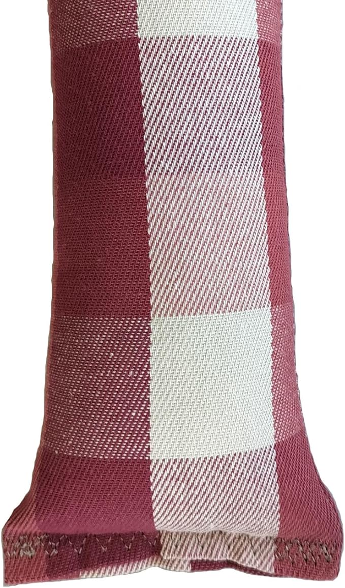 Extra Large 18" Catnip Kicker Toys/Kitty Kick Sticks/Cat-Nip Kick Sticks (Beige and Red Plaid) (Kickers Filled with 1 oz Premium Canadian Catnip)-PawvioPets