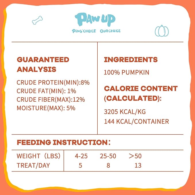 Freeze-Dried Pumpkin Treats for Dogs & Cats – High Fiber, Single Ingredient Natural Snacks for Digestion & Gut Health, Healthy Food Toppers, 1.58 oz-PawvioPets