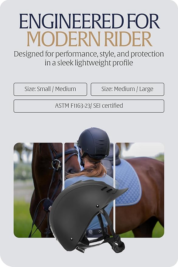 Equinavia Gardian Riding Helmet - Lightweight, Low-Profile Design with Airflow Vents, Easy-Adjust Dial, Removable Coolmax® Liner, ASTM F1163-23/SEI Certified-PawvioPets