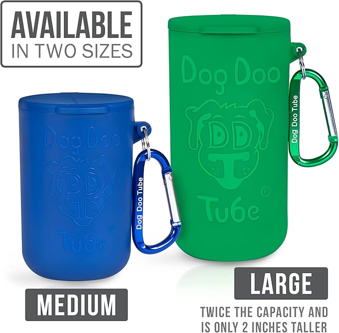 Dog Doo Tube Filled Dog Waste Bag Holders - Reusable Dog Poop Bag Tubes Designed to Keep in Odors and Germs-PawvioPets