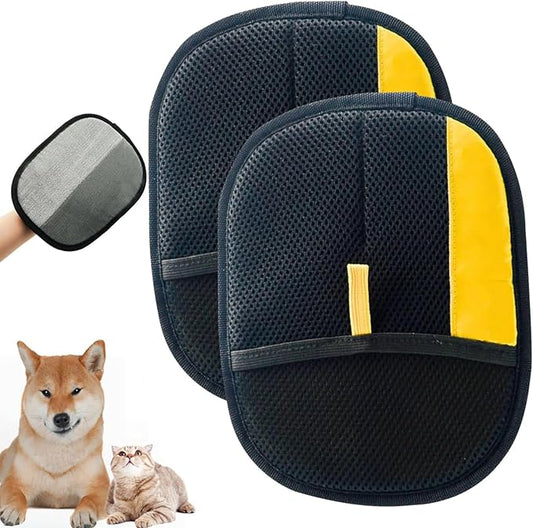 2PC Pet Hair Removal Glove,2025 New Reusable Pet Hair Removal Tool, Suitable for Bed Sheets, Sofas, Clothes, Carpets, Car Seats, and Static Gloves for Dogs and Cats-PawvioPets