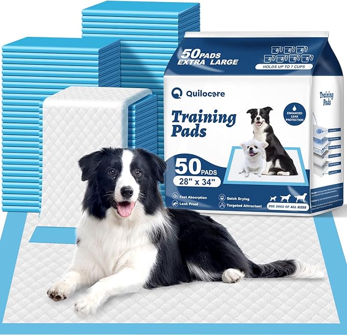 50 Count 28” x 34” XL Disposable Dog Pee Pads, Super Absorbent Leakproof Quick Drying Puppy Pee Pads for Dogs, Extra Large Disposable Dog Training Pads-PawvioPets