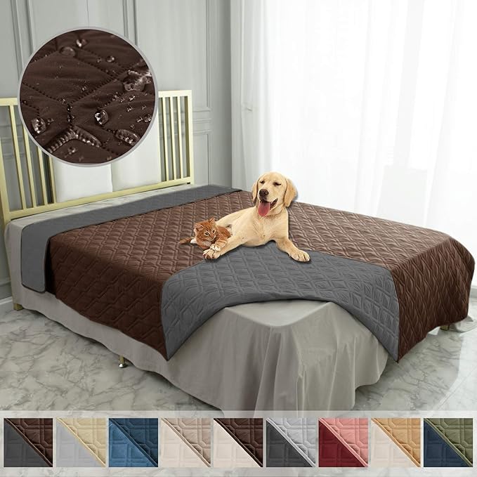 Ameritex Waterproof Dog Bed Cover Pet Blanket for Furniture Bed Couch Sofa Reversible-PawvioPets