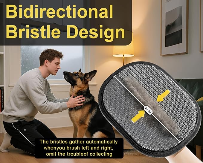 2Pcs Electrostatic Gloves Pet Hair Removal, Reusable Cat & Dog Hair Remover for Couch, Furniture, Carpet, Curtain, Upgraded Animal Fur Removal Tool, Cat Grooming Gloves-PawvioPets