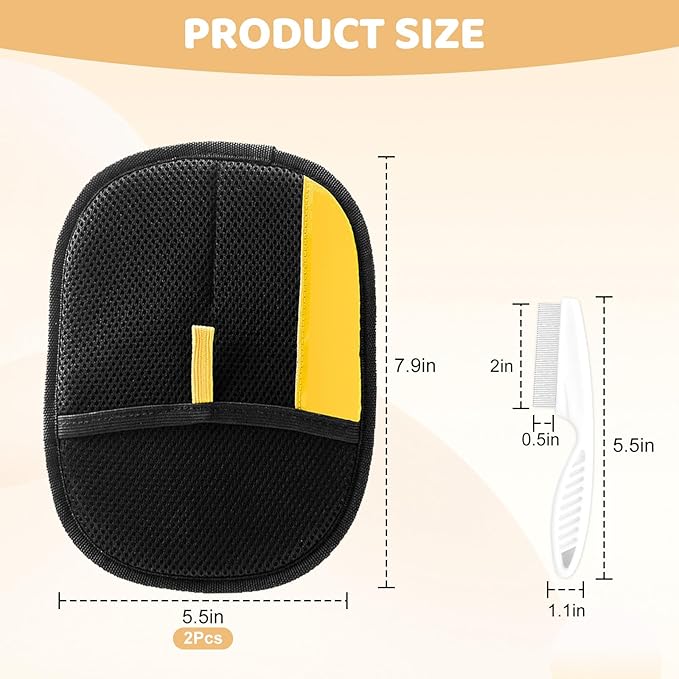 2 Pcs Pet Hair Remover Gloves, Reusable Electrostatic Hair Removal Glove-PawvioPets