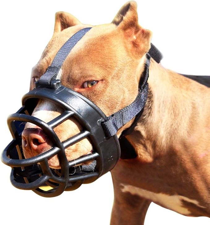 Basket Dog Muzzles-Soft Adjustable Breathable Mask Anti Biting Chewing Barking Training Dog Muzzle for Small Medium Large Dogs (Black, 5: Snout 11-14.9")-PawvioPets