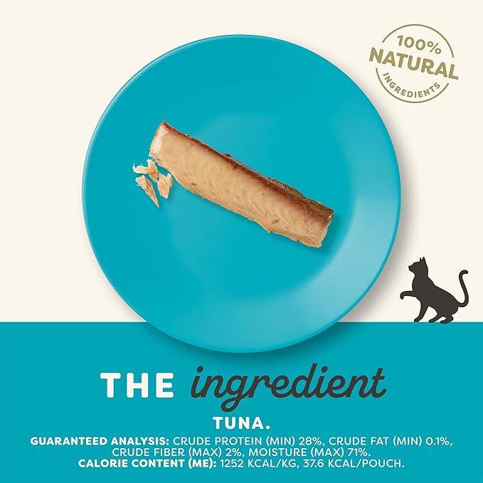 Applaws Natural Cat Treats, Grain-Free, High-Protein Whole Tuna Loins, Single-Ingredient Healthy Snack for Cats (6 x 1.06oz Loins)-PawvioPets