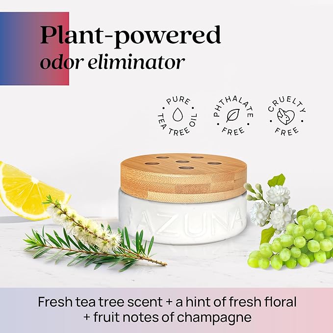 Azuna All-Natural Odor Remover Gel Refill Pouch | Air Purifier with Tea Tree Oil | Plant-Based & Long Lasting | For Pet Odors, Smoke & Strong Odors | Smell of Victory | 24 oz.-PawvioPets