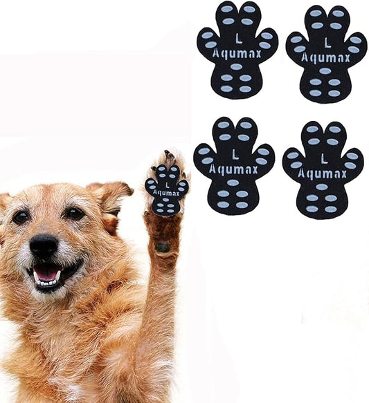 Dog Paw Protector Anti-Slip Pads,Toe Grips for Senior Dogs,Paw Grips Traction Pads for Slippery Hardwood Floors,Essentials for Senior Dogs,12 Sets (48 pcs) L Black-PawvioPets