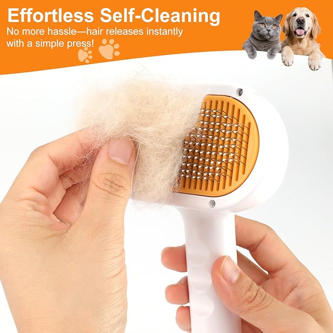 3-in-1 Pet Steam Brush Set for Dogs & Cats, Grooming Comb with Spray, Defur Tool, Water-Assisted Hair Removal, Spritz Brush, Multi-Purpose Kit, Undercoat Rake, Deshedding Brushes, Dematting Brush.-PawvioPets