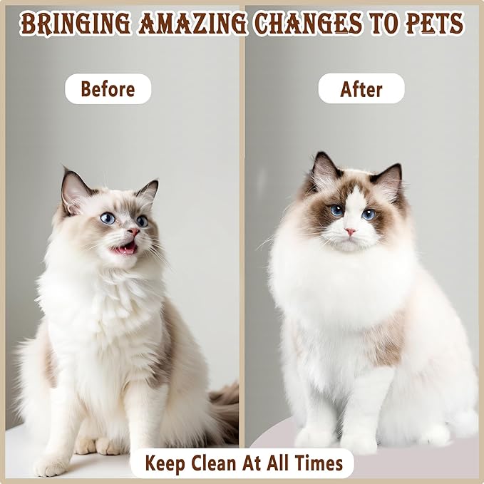 4 in 1 Cat Steam Brush, Self Cleaning Steamy Pet Brush, Anti Static Pet Spray Hair Removal Comb for Removes Loose Hair and Reduces Shedding-PawvioPets