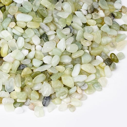 5 lbs Jade Pebbles for Indoor Plants, 1/5 Inch Succulent and Cactus Pebbles, Decorative Gravel for Vases, Bamboo,Terrarium, Crafts, Cactus-PawvioPets