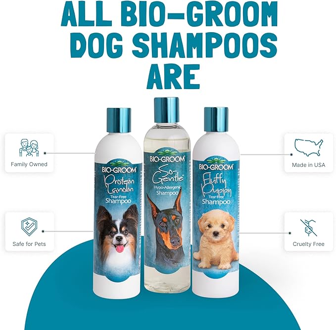 Bio-Groom So-Gentle Hypoallergenic Dog Shampoo - Tearless, Cat & Dog Bathing Supplies, Puppy Shampoo for Gentle Skin, Cruelty-Free, Made in USA, Tear-Free Dog Products - 12 fl oz 1-Pack-PawvioPets