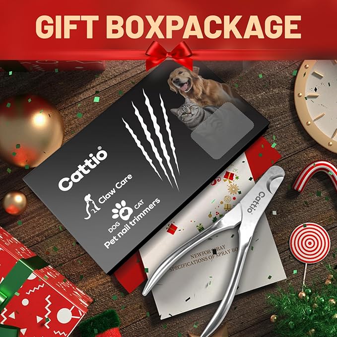 Dog Nail Clippers - All Steel Material, Built-in Spring,Heavy Duty Dog Nail Trimmer Full Metal Razor Sharp Professional for All Dogs Cats with Thick Toena,Dog Nail Trimmers-PawvioPets