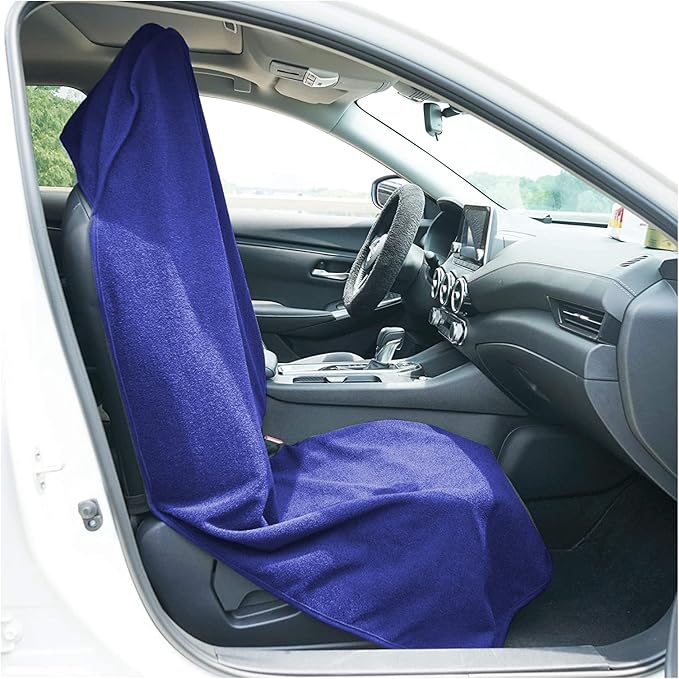 Car Seat Cover Protector Front Seats,for Gym Workout,Running,Swimming,Beach and Hiking,Waterproof Sweat Towel Bucket Seat Covers for Cars SUV Trucks (Blue, 2Pcs)-PawvioPets