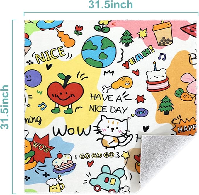 Cat Grooming Wrap, [XXL] Cat Restraint Wrap for Nail Clipping, Ear Cleaning, and Teeth Brushing, Self-Adherent, Anti-Bite, Anti-Scratch, Anti Scratch, Colorful Graffiti-PawvioPets