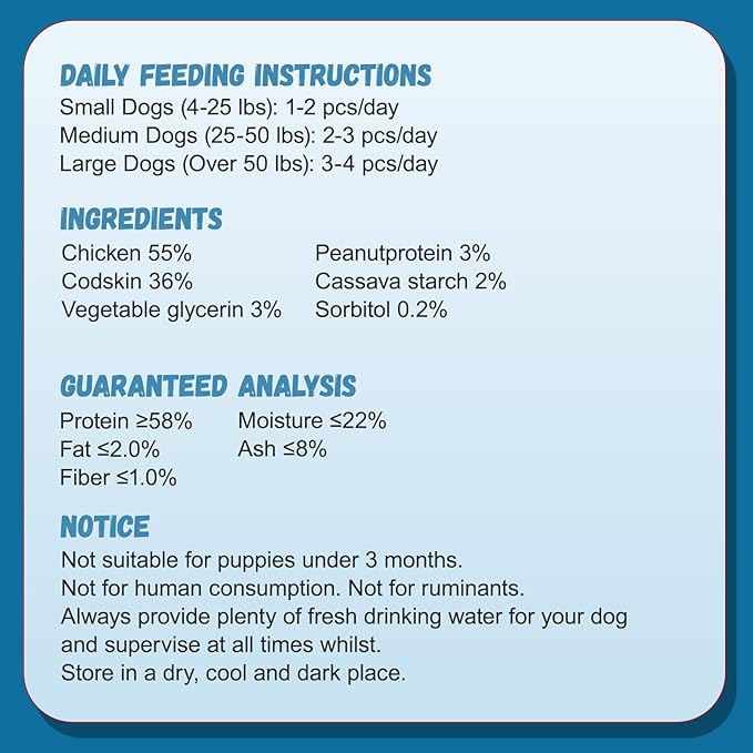 Dog Treats Chicken Wrapped Cod Fish Skin Sticks, Healthy High Protein Omega3 Cod Twist Dog Chews Real Chicken Wrap Teeth Cleaning for Large Medium Small Breeds, 10.6 oz-PawvioPets