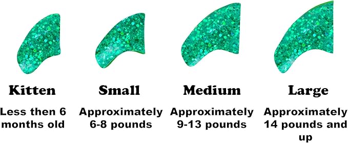 40 Pack Soft Nail Caps for Cat Claws Seafoam Glitter Small-PawvioPets