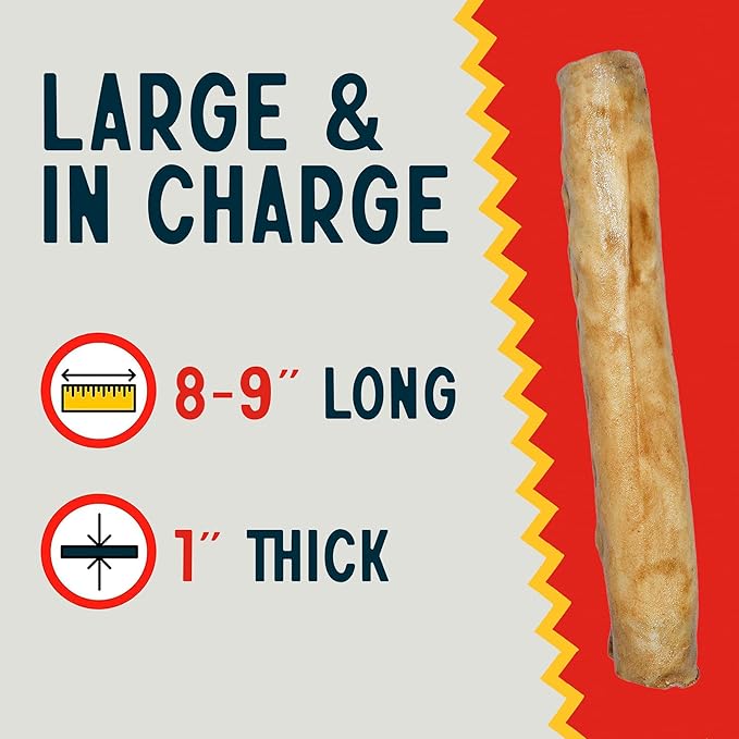 Canine Chews 8-9" Chicken Basted Dog Rawhide Retriever Rolls (25 Pack) - USA-Sourced Chicken Basted Dog Chews - Healthy Dental Chews-PawvioPets