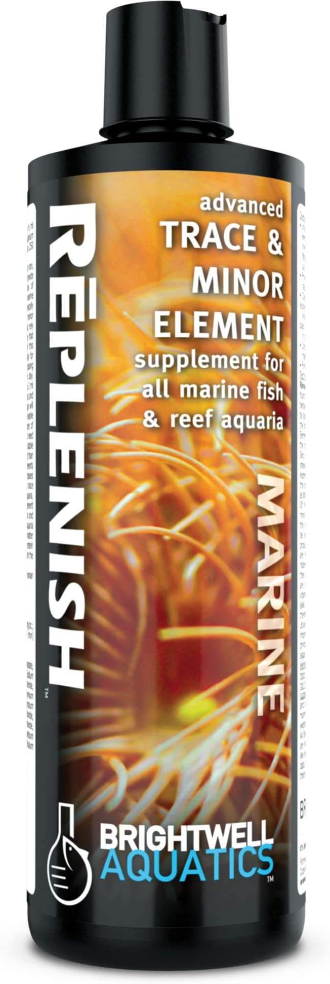 Brightwell Aquatics Rēplenish – Premium Trace & Minor Element Supplement for Marine Aquariums, Supports Healthy Fish, Corals, and Invertebrates, 250 ml-PawvioPets