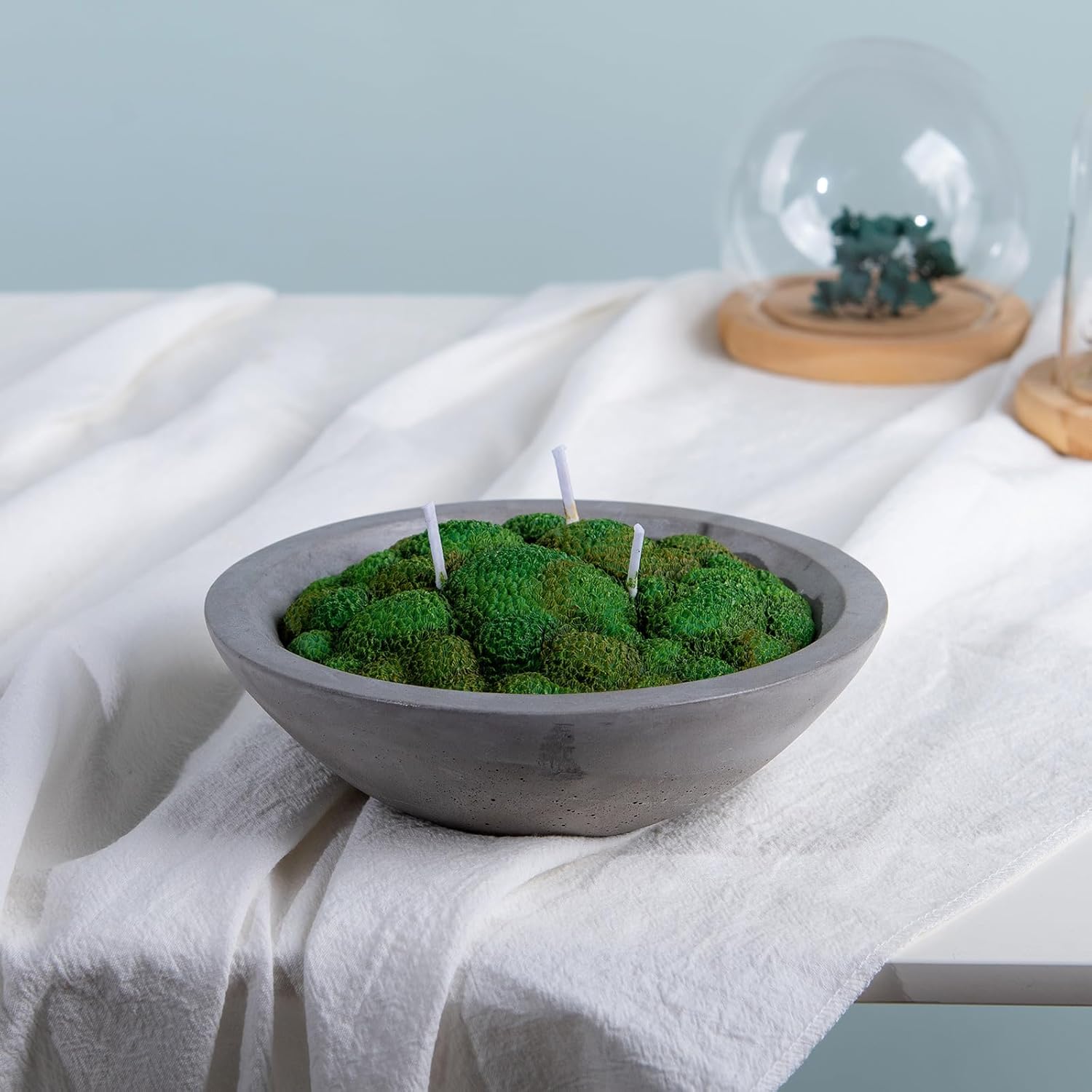Grass Moss Scented Candle Bowl Home Decoration