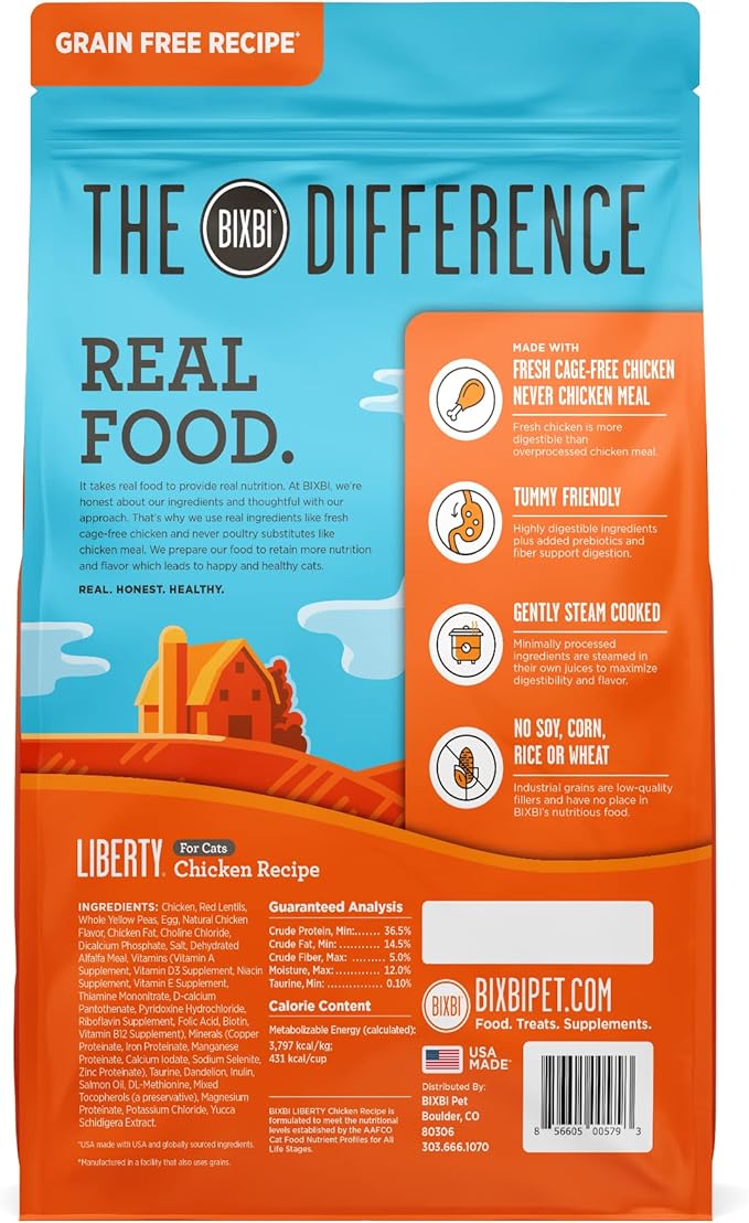 BIXBI Liberty Dry Food Chicken Recipe for Cats, 10lb-PawvioPets