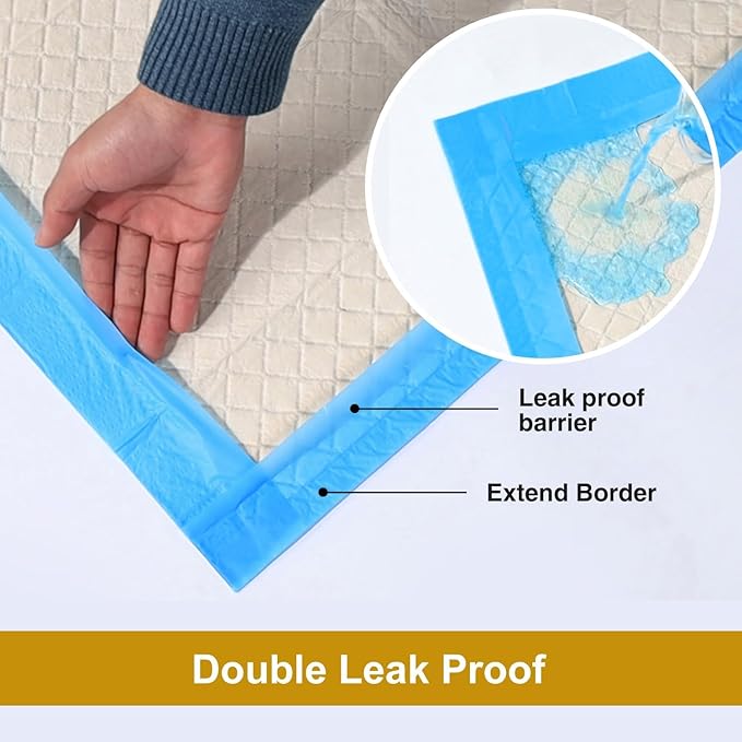 Gardner Pet Ultra Absorbent Thicker Dog Pee Pads Extra Large XL 28"x34" Leak-Proof Odor-Control Blue Puppy Training Pads Full Edge-Wrapping Pad for Dogs Dogs, Puppies, Doggie, Cats, Rabbits - 18 Ct-PawvioPets