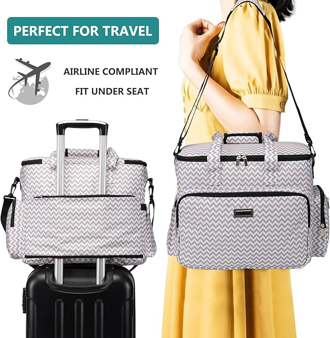 BAGLHER Dog Travel Bag, Pet Travel Bag (All Pet Travel Supplies), with 2 Pet Food Containers and 2 Collapsible Silicone Bowls; Essential Kits for Pet Travel BLW-PawvioPets