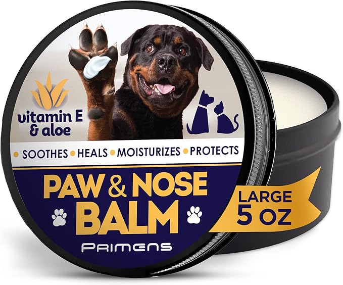 Dog Paw Balm for Dry Cracked Paws – Lick-Safe Moisturizer and Organic Paw Wax with Aloe & Vitamin E – Hot Pavement and Winter Snow Protection – Nose Safe – for All Breeds-PawvioPets