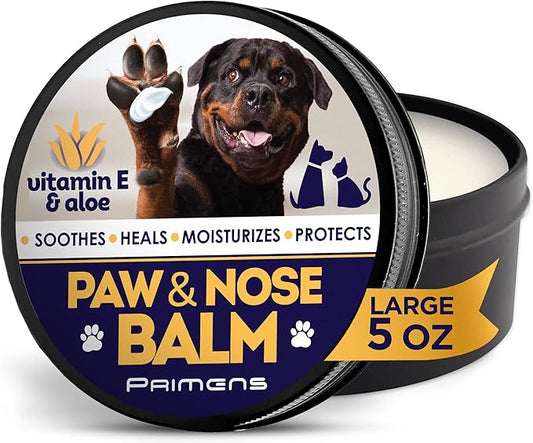 Dog Paw Balm for Dry Cracked Paws – Lick-Safe Moisturizer and Organic Paw Wax with Aloe & Vitamin E – Hot Pavement and Winter Snow Protection – Nose Safe – for All Breeds-PawvioPets