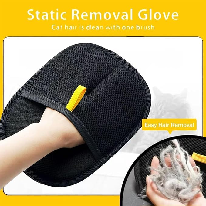 2Pcs Pet Hair Remover Glove, 2025 New Upgrade Electrostatic Gloves Pet Hair Removal ， Reusable Pet Hair Remover Glove，Gloves for Furniture Bed Sheets Couch Clothes Carpet Car Seat-PawvioPets