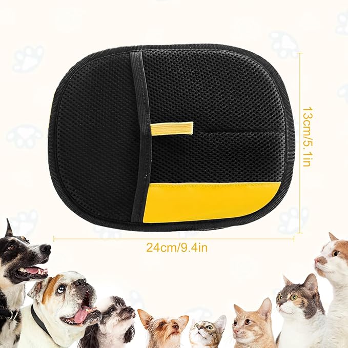 3 PCS Pet Hair Remover Electrostatic Gloves, Electrostatic Gloves Pet Hair, Reusable Pet Hair Removal Glove for Cats & Dogs, Premium Cat & Dog Hair Remover Mitt for Couch Furniture Carpet Car Seat-PawvioPets