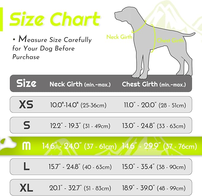 Eagloo Dog Harness Medium Sized Dog, No Pull Service Vest with Reflective Strips and Control Handle, Adjustable and Comfortable for Walking, No Choke Pet Harness with 2 Metal Rings, Green, M-PawvioPets