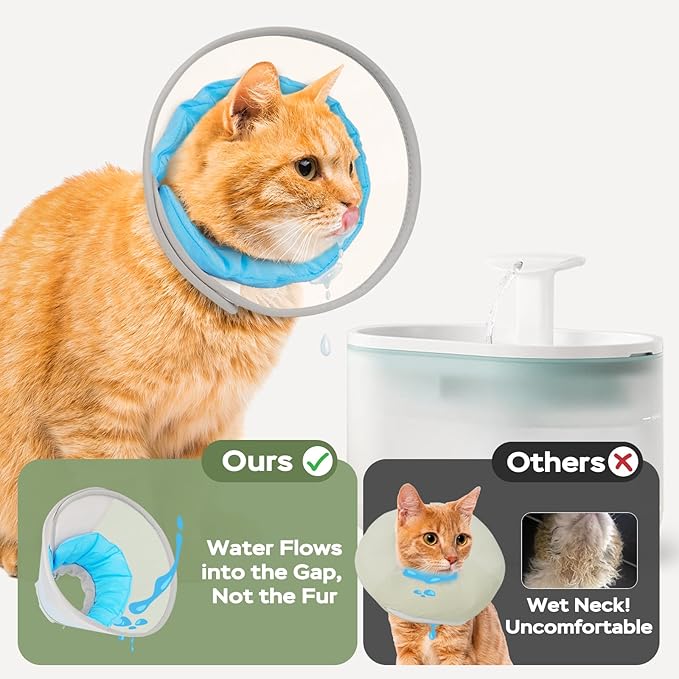 Cat Cone Collar Soft: Comfortable Waterproof Mesh Recovery Cone After Surgery to Stop Licking and Scratch, Alternative to Plastic Elizabeth Head/Neck Cone-PawvioPets