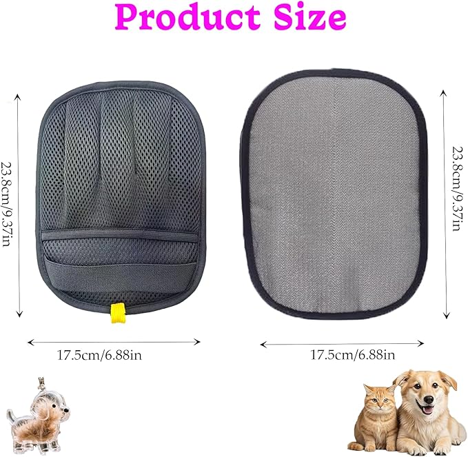 2Pcs Five-Finger Pet Hair Removal Glove for Dogs,Reusable Cat Grooming Gloves,Pet Hair Collector Keychain,Electrostatic Pet Hair Removal Tool for Furniture,Car,Couch,Carpet,Essential Pet Supplies-PawvioPets