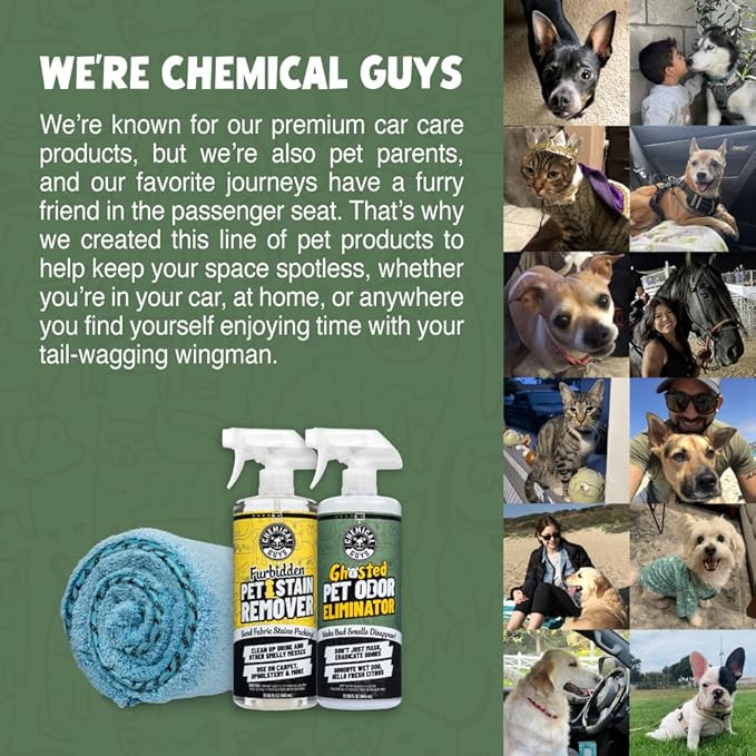 Ghosted Pet Odor Eliminator, Refresh Your Home, Car, Office, & More, from Chemical Guys (32 Fl Oz) - Fresh Citrus Scent - PCS10232-PawvioPets