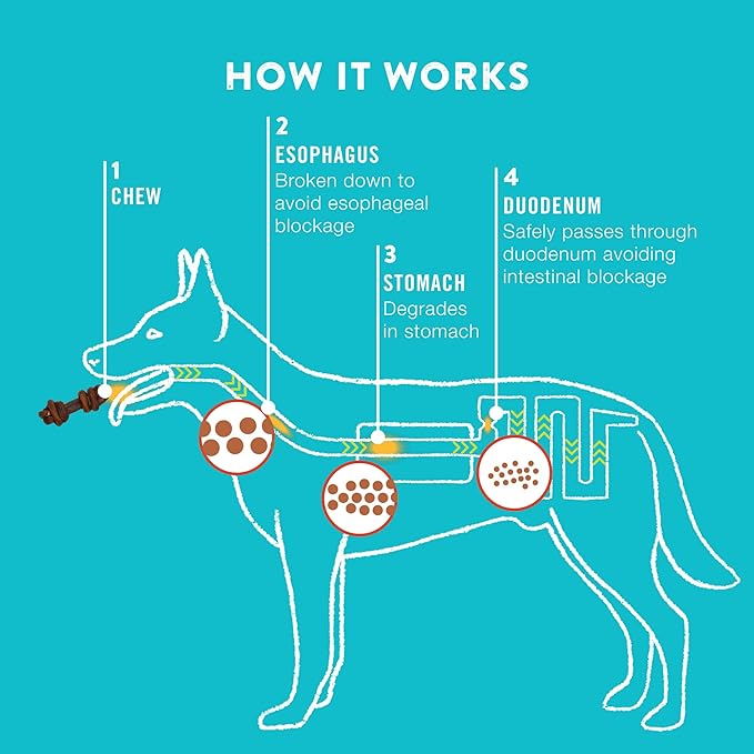 4-5" Collagen Bones, Bully - Collagen Dog Bones - Long Lasting Healthy Joint Support Dog Treat - Rawhide Alternative - Skin & Coat Health, 1 Bag, 4 Count-PawvioPets