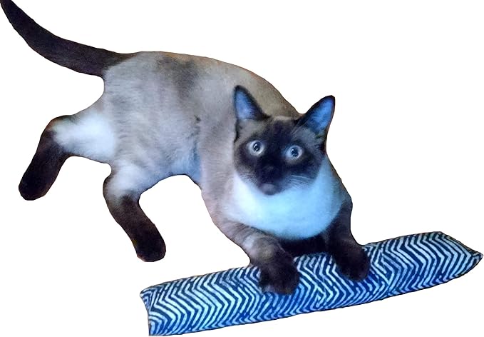 15" Catnip Kitty Kicker Toy With Refillable Catnip Pocket (Blue #1)-PawvioPets