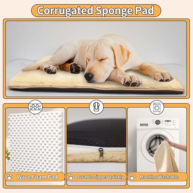 Dog Crate Furniture for Small Dogs, Dog Kennel Indoor, Anti-Chew Anti-Escape with Bed Crate Pad End Side Table Wooden Dog Crate,Steel-Tube Dog Cage, Rustic Brown-PawvioPets