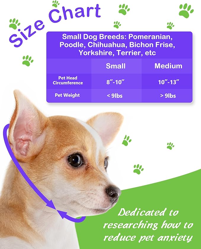 Calming Earmuffs for Cats and Small Dogs - for Anxiety Relief - Noise Canceling for Fireworks, Thunderstorms, Pet Grooming & Force Drying - Dog Ear Muffs Noise Protection (White, Medium)-PawvioPets