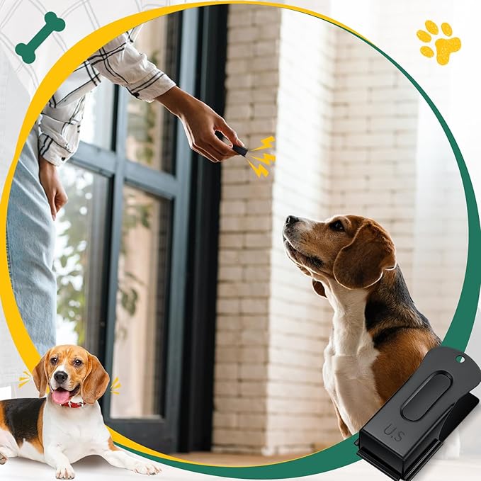 2 Pieces Brass Pet Training Clicker Signaling Cricket Clicker Metal Dog Clicker for Puppy Cats Trainer Pet Owners (Black)-PawvioPets