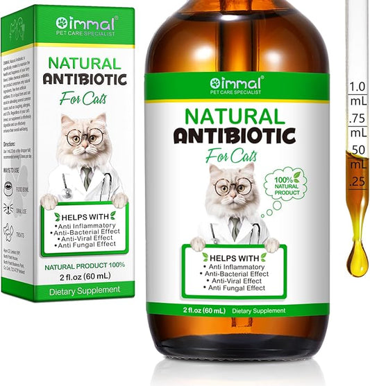 Antibiotics for Cats, Cat Antibiotics for Injections, Natural antibiotic for Cat Immune & Allergy Relief, Cough Relief, Yeast Injection, UTI Treatments, Cats Antibiotics, 60ML-PawvioPets