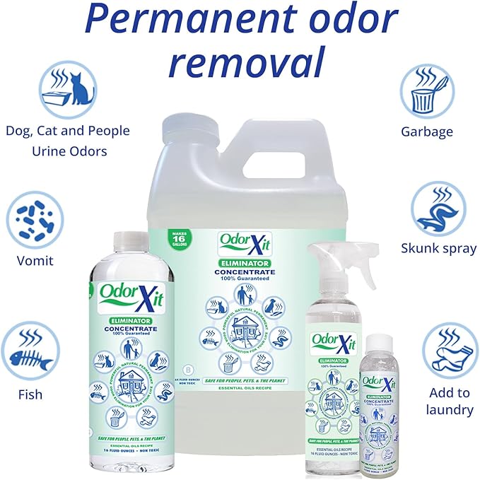 Concentrated Pet Urine Odor Eliminator, Ideal for Cat, Dog Poo and Urine Smell, Versatile & Natural Odor Neutralizer for Home and Outdoor Use, Deodorizer & Absorber, Concentrate, 64oz-PawvioPets