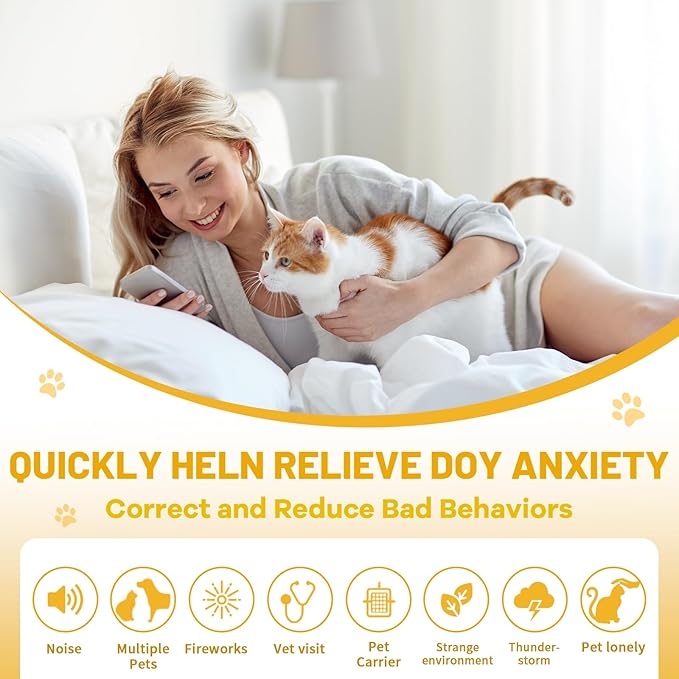 Calming Collar for Cats 4-Pack, Adjustable Water Proof Cat Pheromone Collar for Anxiety Relief, Vet-Recommended, 30-Day Stress Relief Grey-PawvioPets