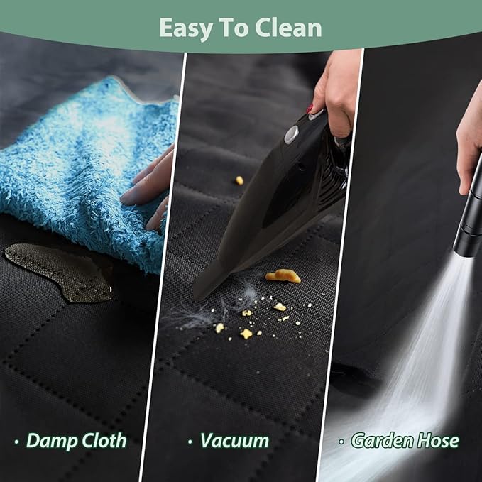 Dog Car Seat Cover for Back Seats 100% Waterproof with Metal Buckle Mesh Window Scratch Proof Heavy Duty Rear Backseat Protector Hammock for Pet, SUV Truck Vehicle Accessories, 54" x 58", Black-PawvioPets